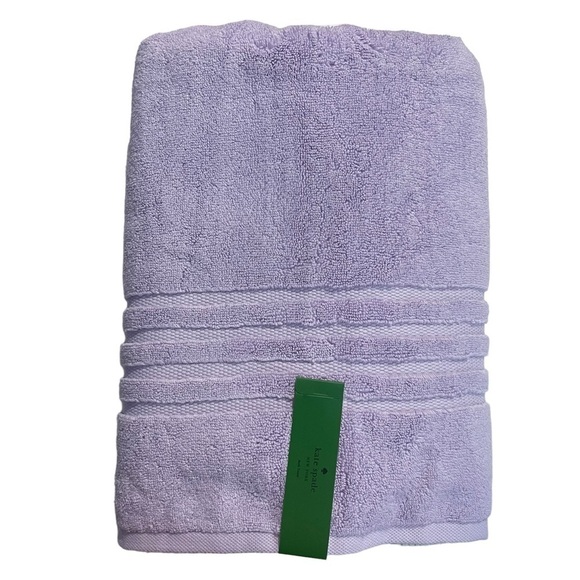 Kate Spade New York light purple lilac Bath Towel Set of 2 NWT - Picture 3 of 6